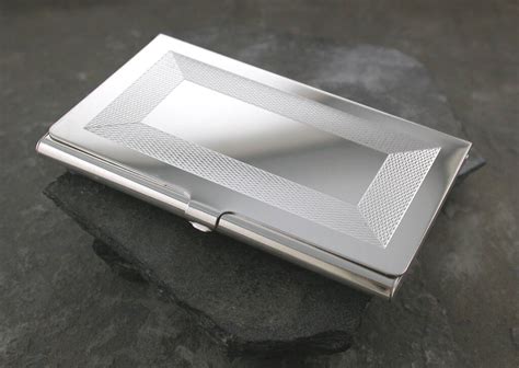 sterling silver business card case|personalized business card case.